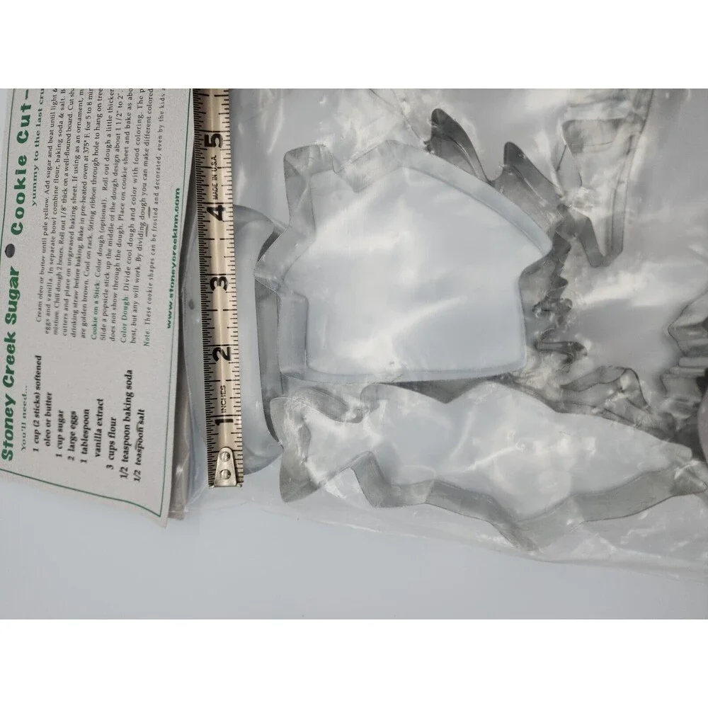 Stoney Creek Cookie Cutters Metal Set of 6 HS337 & Recipe Wildlife Outdoor